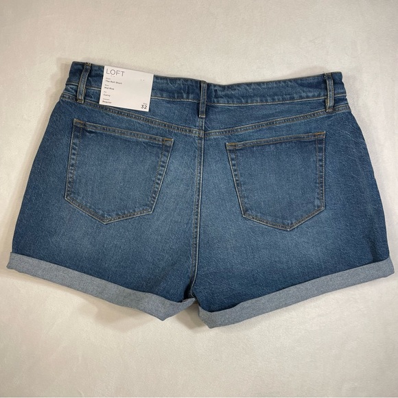 LOFT Shorts Nwt Loft Mid Rise Curvy The Roll Short Medium Wash Jean